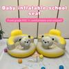 Weiche Polsterung Baby Sitztraining Sitz Bären Design Aufblasbarer Baby Stuhl Kinderzimmer Gebrauch