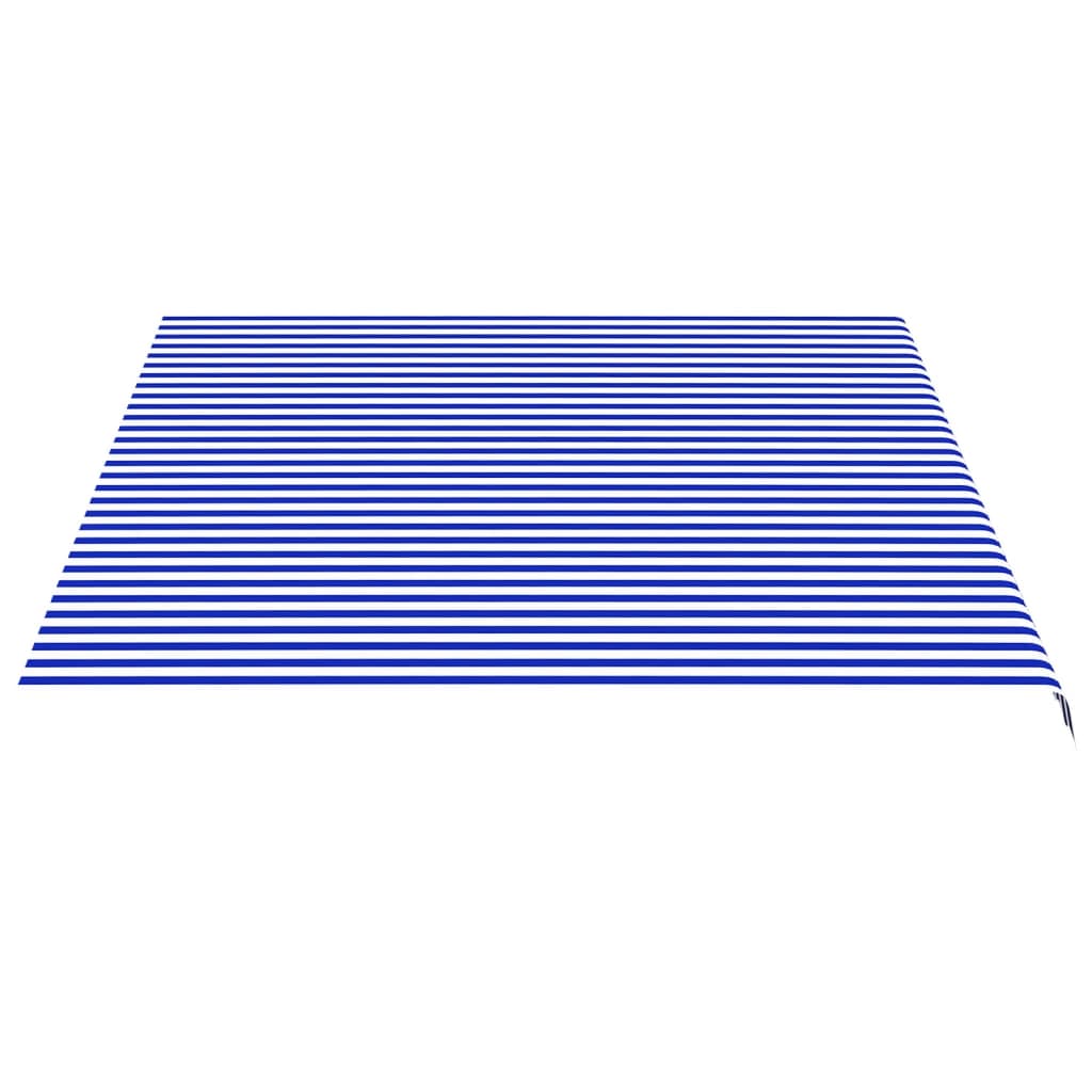 vidaXL Ersatzstoff für Markise Blau und Weiß 430x345 cm Polyester