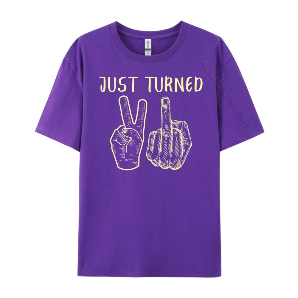 Just Turned 21 Years Old Funny 21st Birthday Party White T Shirt Men New In Tops Tees