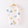 Elephant Penguin Bear Dinosaur Prints Baby Cotton Short Sleeve Romper With Safety Closure For Newborns