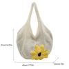 Durable Mesh Flower Woven Handbag Solid Color Large Capacity Crochet Tote Bag Spacious Bohemian Shopping Bag Girl