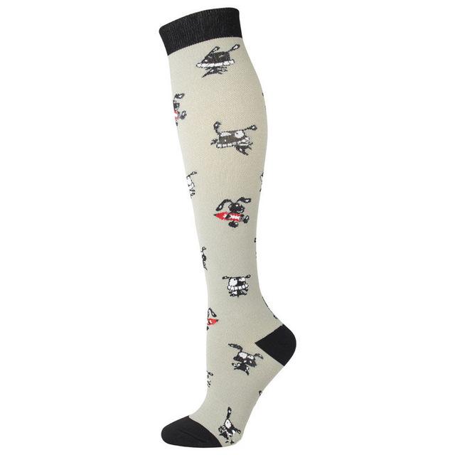 New Arrival Compression Socks Funny Fox Cat Shark Animal Prints Socks Unisex Outdoor Running Cycling Long Pressure Stockings