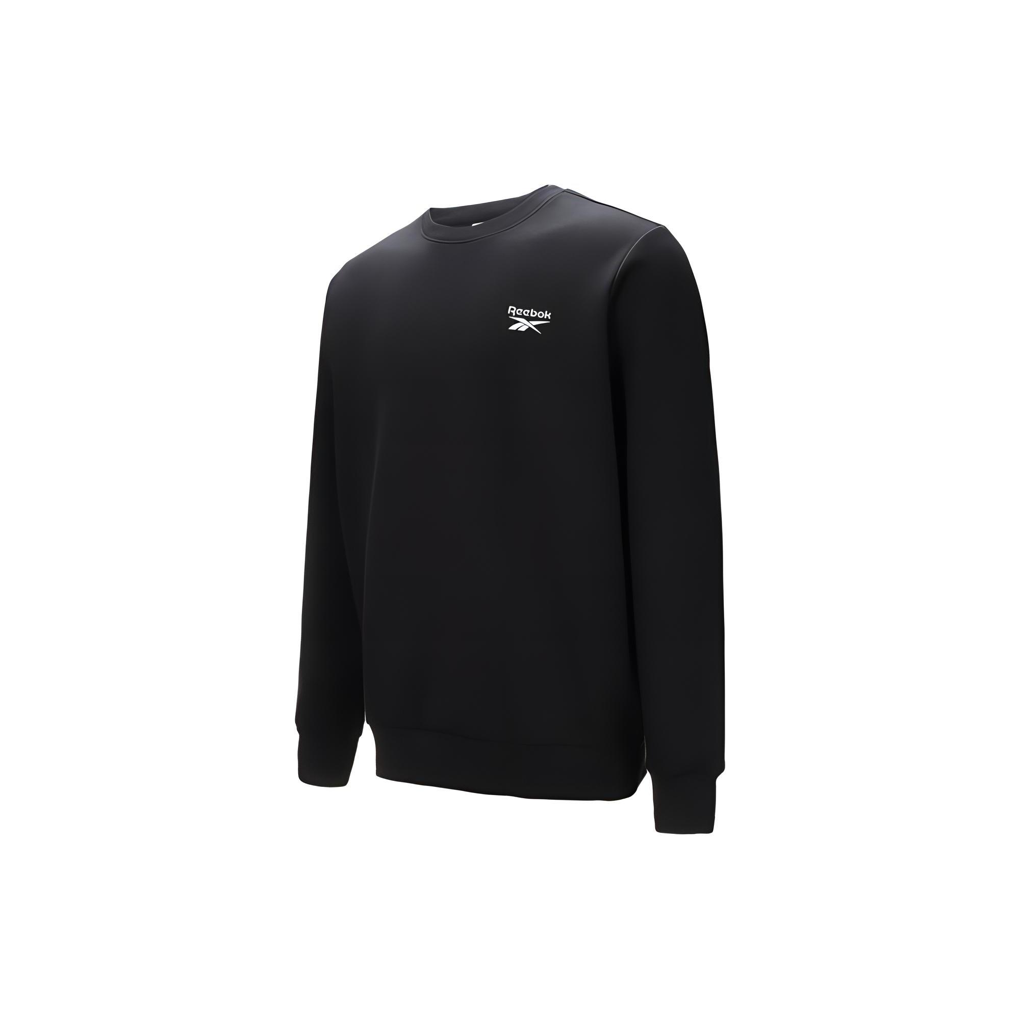 Свитшоты Reebok Унисекс Черный Круглый вырез Умеренный Обычный GR8470 S