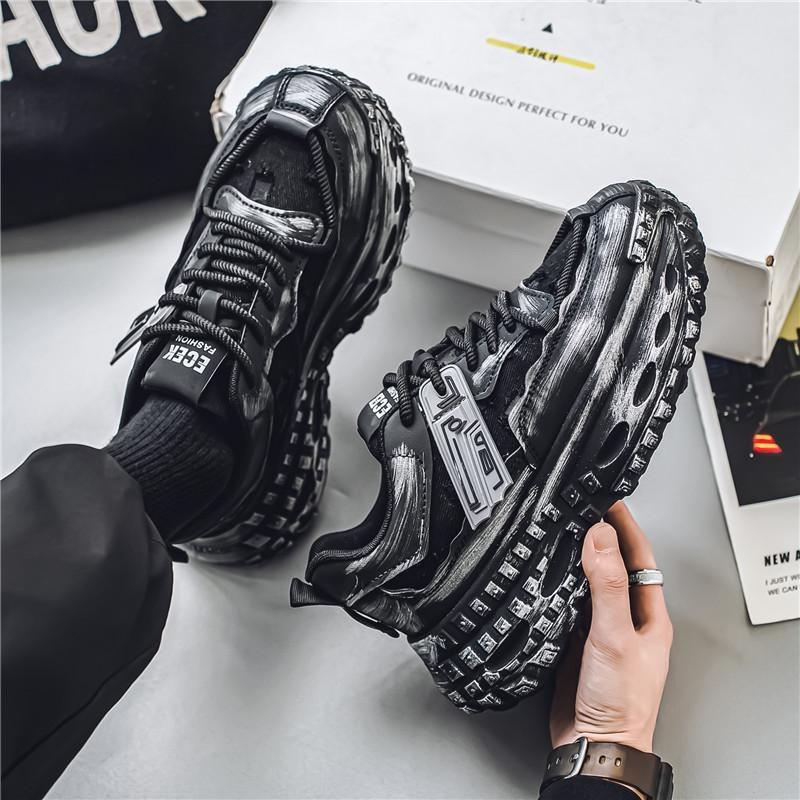 Men's shoes casual shoes soft denim ripped surface breathable running sneakers personalized beggar