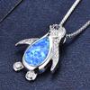 European and American Opal Cute Penguin Necklace Simple Personality Exquisite Pendant