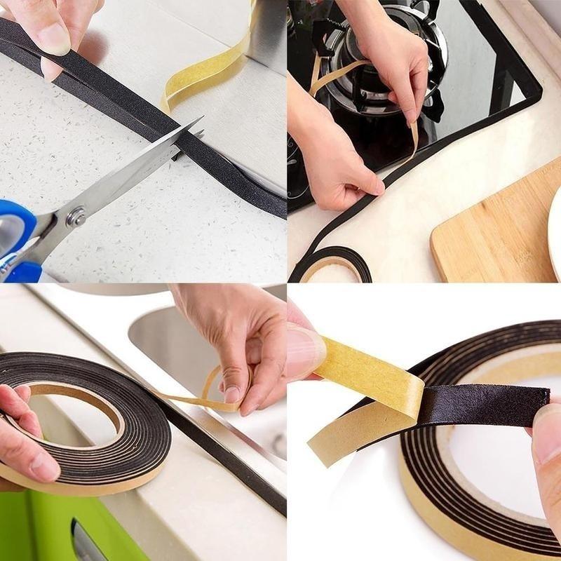 2 Pcs Self-adhesive Seal Strip Kitchen Door Window Gas Stove Sink Basin Edge Trim
