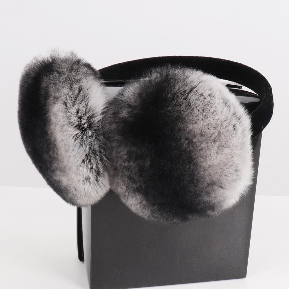 New women Quality Real Fur Ear-cap Winter Warm Natural Rex Rabbit Fur Earmuff Lady Fashion Fluffy Genuine Rex Rabbit Fur Earlap