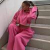 Womens Long Sleeve Sweatshirt Set Casual Sportswear 2026 Streetwear
