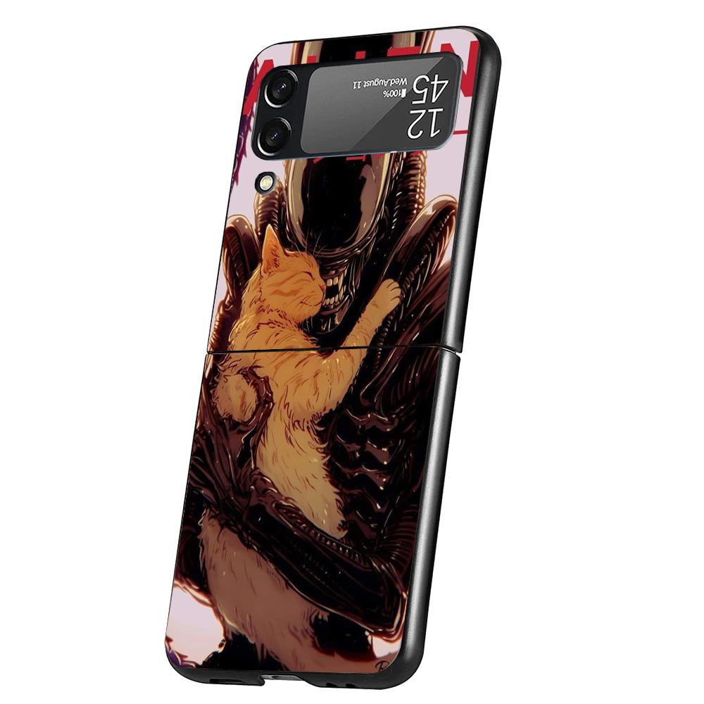 

Cool A-Alien X-Xenomorph Cover Phone Case For Samsung Galaxy Z Flip 7 6 5 4 3 5G Flip7 Flip6 Flip5 Flip4 Flip3 Black Fundas Shel Samsung Z Flip 7