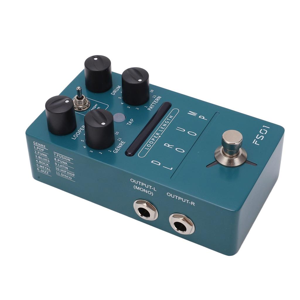 Electric Guitar Effect with TAP Button Phrase Loop Drum Machine Effect Pedal DC 9V Power