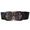 Palace Vintage Metal Carved Wide Belt New Fashion Accessories Alloy Flower Vintage Leather Belt Belt Straps for Women