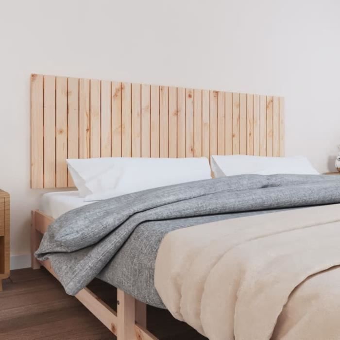 824863 vidaXL Wall-mounted Headboard 185x3x60 Cm Solid Pine Wood