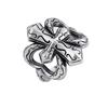 Hip-hop Exaggerated and Domineering Wide Version Military Flower Cross Ring Trendy Men's and Women's Ring