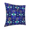 Evil Eye Charm Pattern Pillow Case Greek Eyes Mati Amulet Colored Polyester Pillowcase Home Decor Zipper Spring Cover