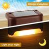 Solar Garden Light LED Staircase Fence Step Lighting Outdoor Waterproof Lamp