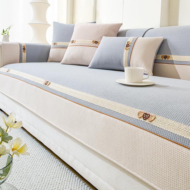 

Новая шениловая прямая строчка, высококлассная подушка для дивана, универсальная для четырех сезонов, нескользящая, высококлассная подушка для сиденья, чехол для спинки, тканевое полотенце 70*70cm