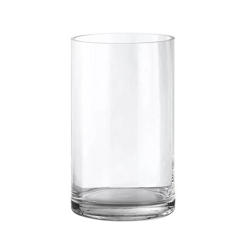 Transparent Glass Flower Vase & Hydroponic Container - Floor Ornament