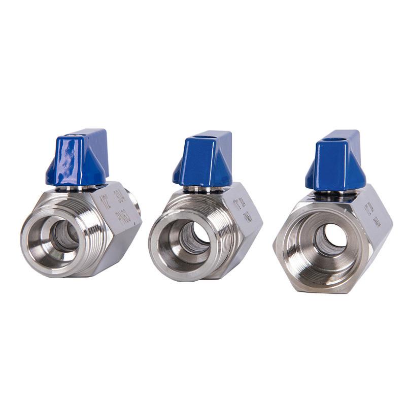 1/8" 1/4" 3/8" 1/2" 3/4" 1 Inch BSP Male/Female Mini Ball Valve 304 Stainless Steel Manual Tap Valves Homebrew