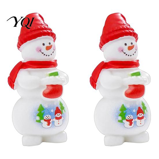 Micro Landscape Decorations 2Pcs Mini Christmas Figurine, Santa Claus Snowman Dolls, DIY Accessories for Holiday Scene Dollhouse Cake Decor,