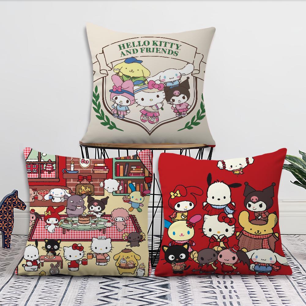 Cute Cartoon Sport H-Hello K-Kitty And Friends Sro Comfort Soft Hogar Pillowcase Sofa Living Room Bed Home Decor Pillowcovers