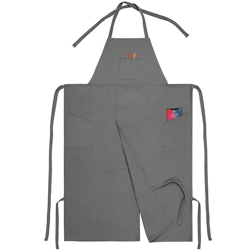 Cross-Border Multi-Pocket Workwear Apron with Split Leggings