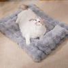 Katzen Schlafmatte mit abnehmbarem Kissen Waschbar Winter Wärmendes Schlafpolster Haustierbedarf für drinnen Welpen Kätzchen