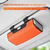 PU Leather Sun Visor Glasses Holder Glasses Protection Storage Box  Can Store AI Glasses