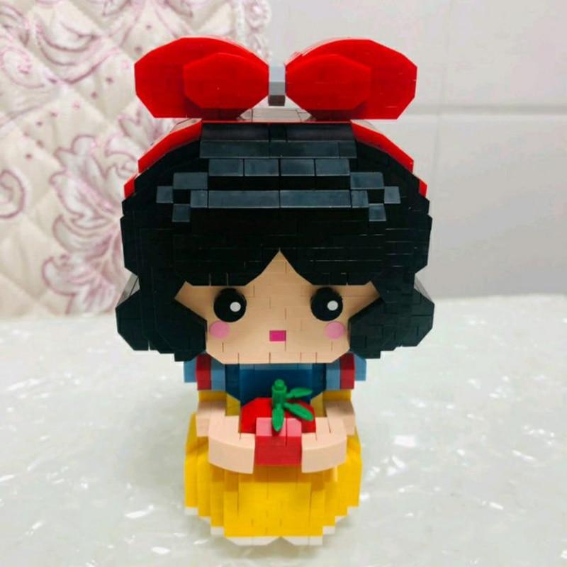 LOZ 9259 Fairy Tale Cartoon Princess Girl Bow Apple 3D Model DIY Mini Diamond Blocks Bricks Building Toy  No Box