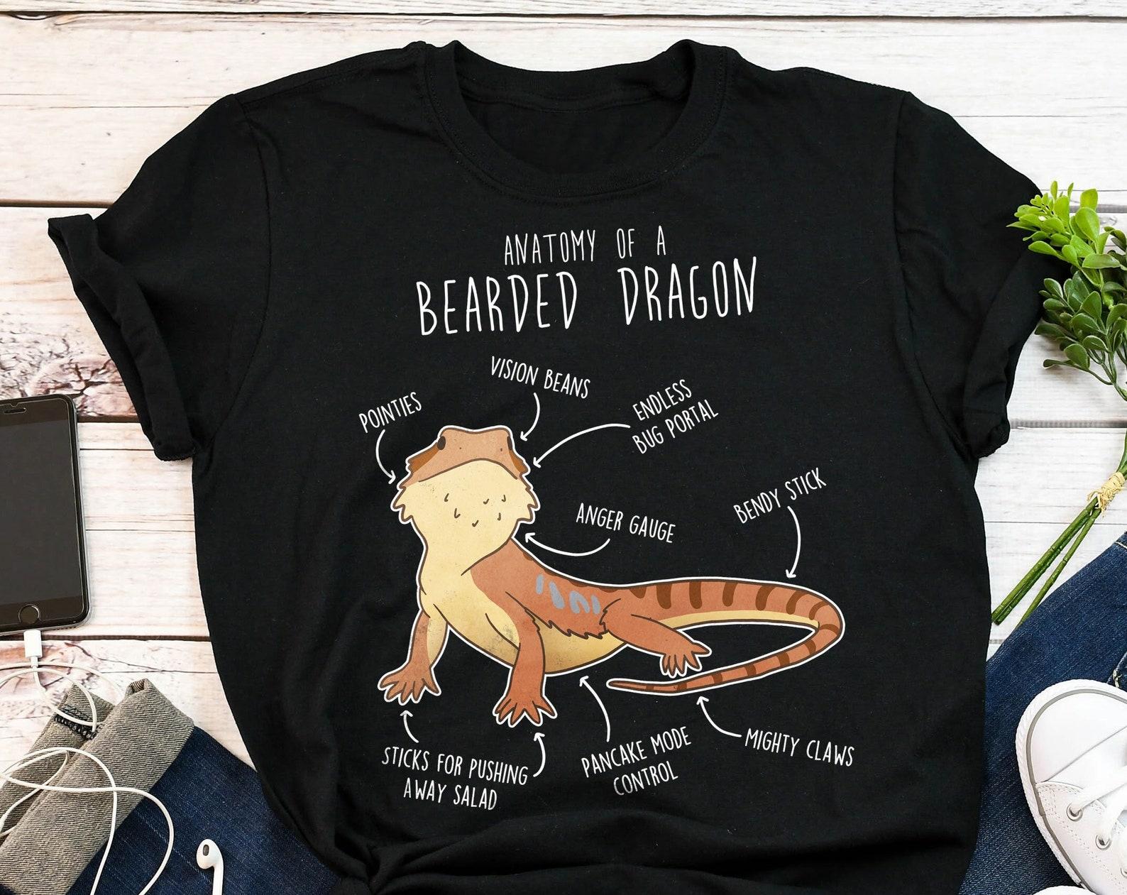 Bearded Dragon Shirt, , Tshirt, Pet Reptile Lover Gift, Funny Lizard T-Shirt, Cute Bearded Dragon Tee Beardie Mom Dad Herpetologist 110