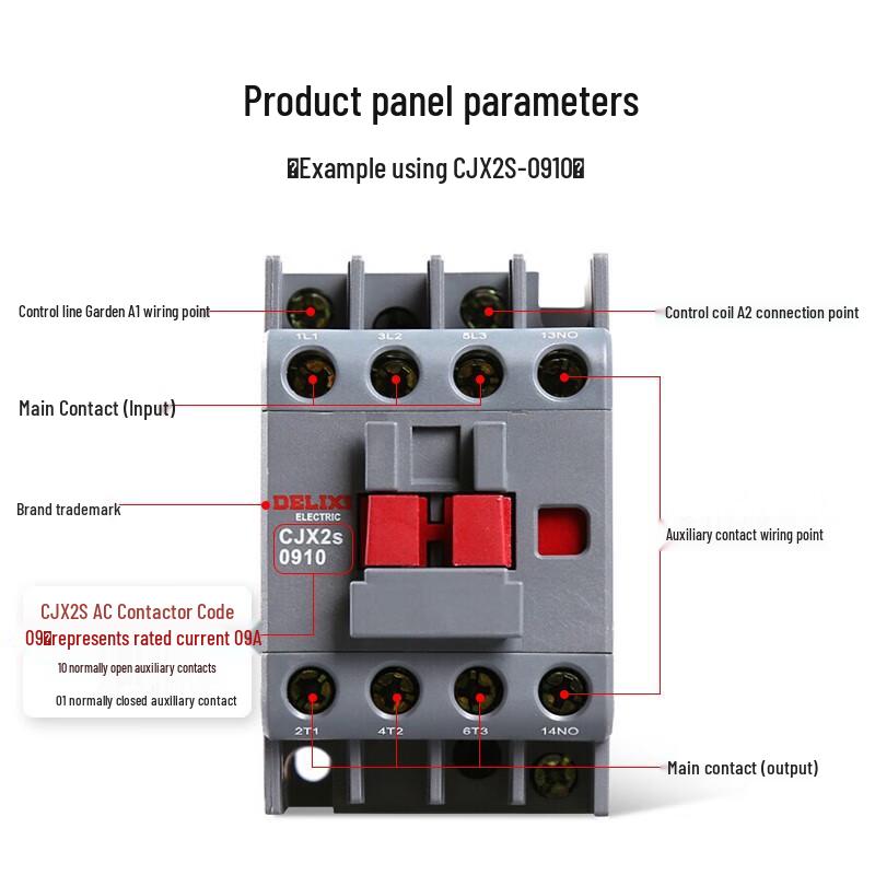 DELIXI ELECTRIC CJX2-3210 220V AC Contactor