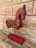 Hand Carved Wooden Horse Statue: Painted Indian Art Home Decor