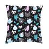 Halloween Witchcraft Witch Cushion Cover Soft Gothic Crow Cat Throw Pillow Case for Sofa Square Pillowcase Bedroom Decoration