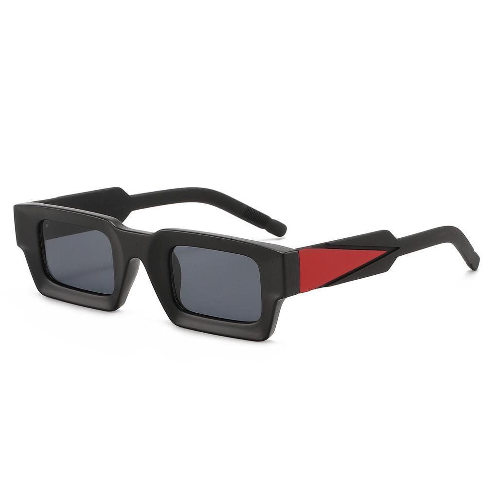 Retro Square Sunglasses for Women - Small Frame, Color Mirror Lenses, Versatile European & American Street Style