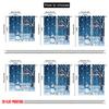 2pcs 2D flat printing Christmas Curtains Winter Wonderland Snowman Versatile 100% Polyester Without Electricity Spring for gold