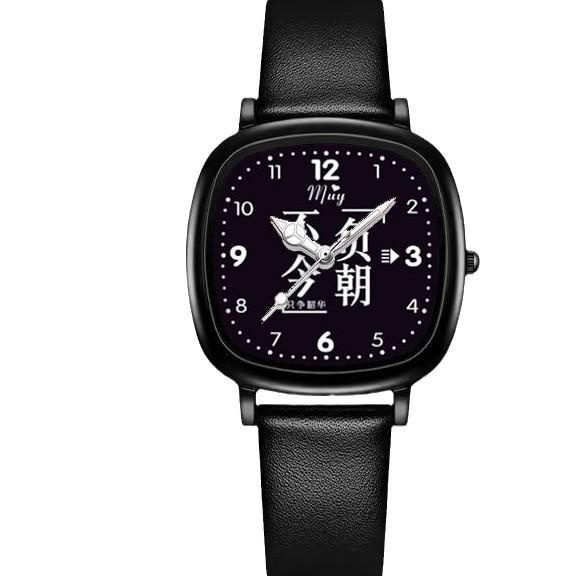 Square Watch High Value Male And Female Niche Design Sense Junior High School Students Pointer To See The Time Quartz