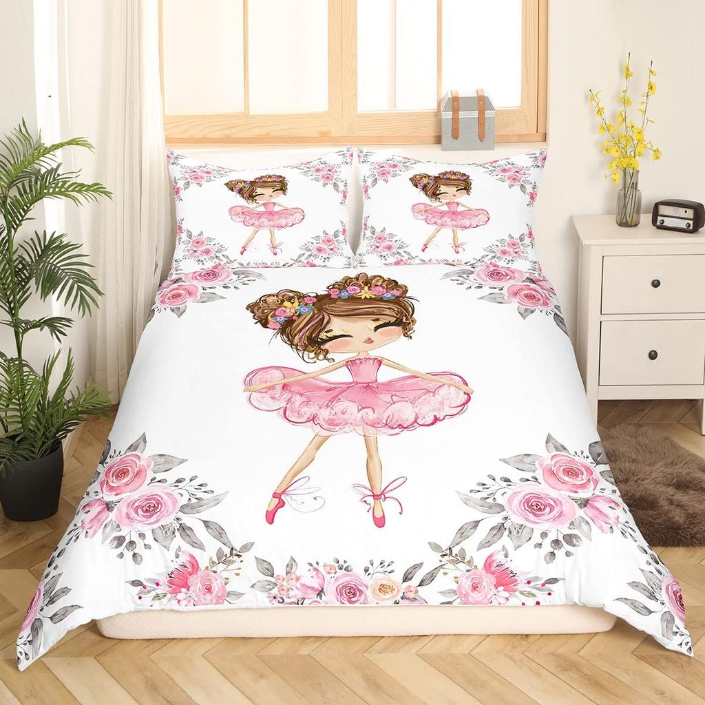 Dancing Duvet Cover Sets for Kids Women Queen Size Lightweight Quilt Covers Room Decor Dancing Lovers Bedding Sets No Comforter