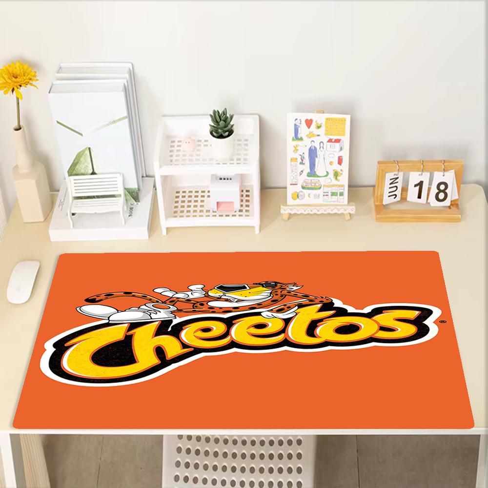 Cheetos Theme Mouse Pad, Non Slip Rubber Base, Multifunctional Office & Home Decor, Perfect for Workspace Personalization.