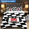 3PCS Besiktas Istanbul Football Club Bedding Set 2D Printing (Includes 1 Duvet Cover + 2 Pillowcases Coreless), Bedroom decor,Fan gift