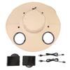 Solar Fan Hat 2 Fan 3 Speed Rechargeable Wide Brim Sun Hat for Outdoor Activities Khaki Color