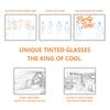 Freckles Mark Vintage Retro 70s Sunglasses for Men and Classic Large Square Aviator Trendy Oversize Women, Glasses, Clear,