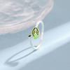 New Fashion Simple Green Leaf 925 Sterling Silver Not Allergic Literary Temperament Exquisite Women Opening Rings    R139