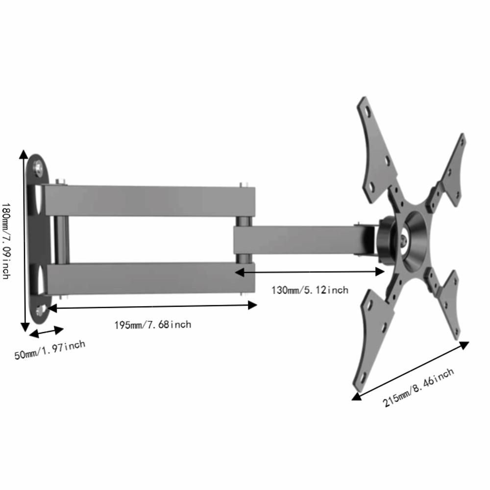Adjustable Rotating Arm Articulating TV Wall Mount Flat Panel Display Mount