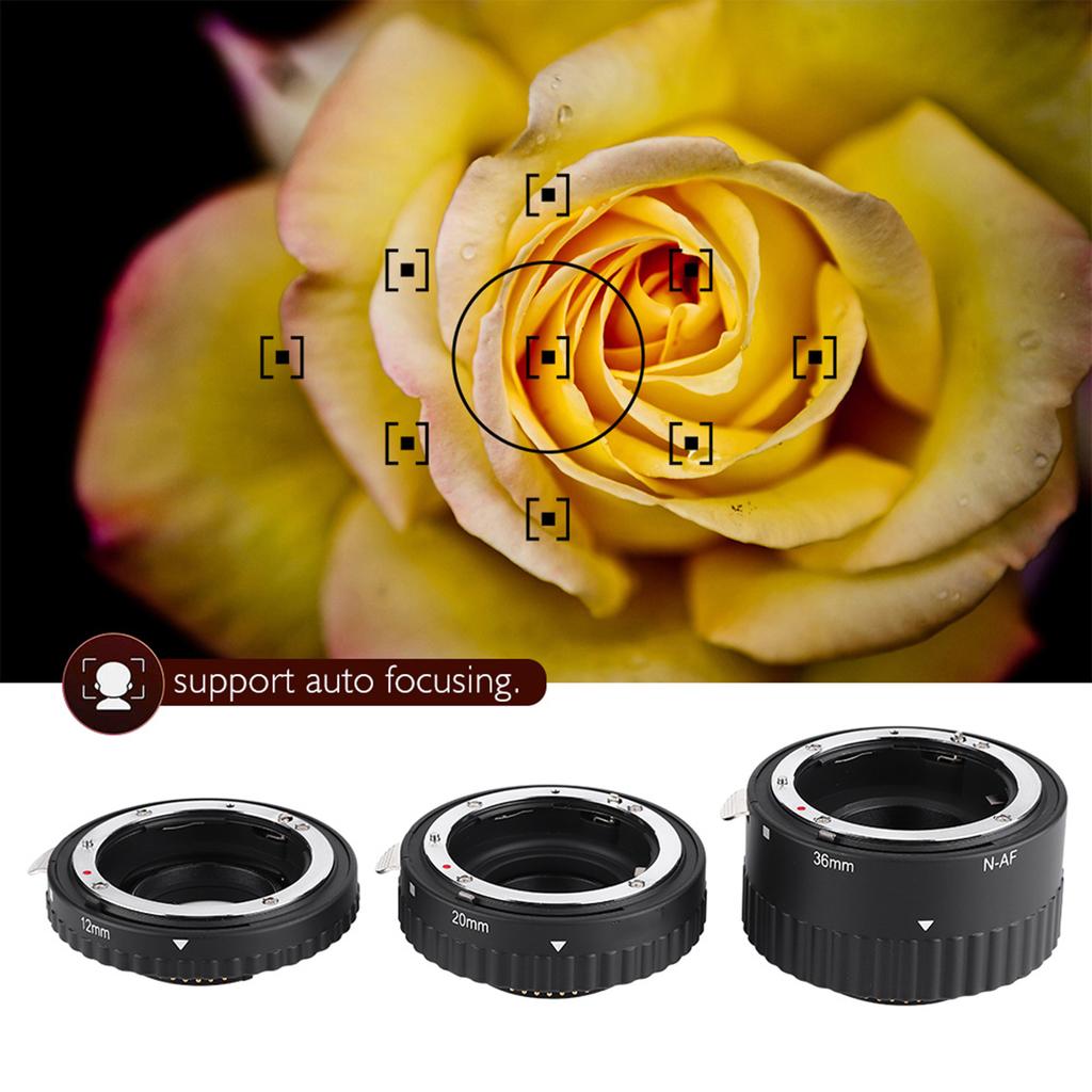 Mcoplus Auto Focusing Macro Extension Lens Tube 12mm+20mm+36mm for Nikon F Mount DSLR N AF B