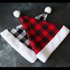 Adult Cosplay Santa Hat Comfortable Hat Traditional Lattice Pattern Christmas Santa Hat for Adult New Year Presents