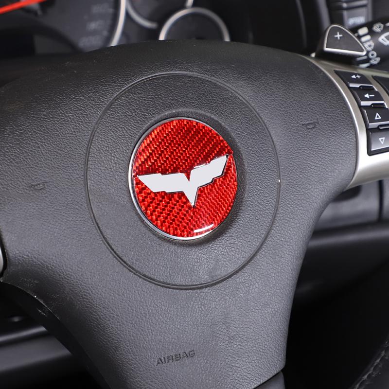 For Chevrolet Corvette C6 2005-2013 Soft Carbon Fiber Car Steering Wheel Button Cover Trim Sticker Interior Auto Accessories