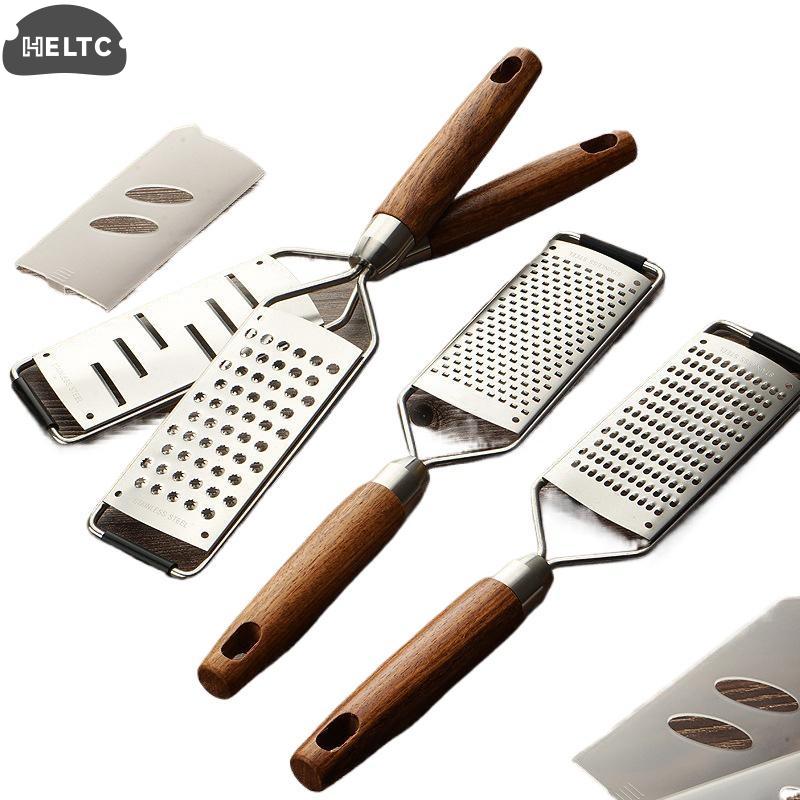 Vegetable Fruit Tools Cheese Grater With Natural Wood Handle Stainless Steel Zester Grater Kitchen Citrus Zester Tool For Ginger