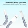 20PCS Spiral Silicone Cable Saver Cover for USB Wire Durable Cord Protector Winder Prevents Breakage for Computer Desk Use