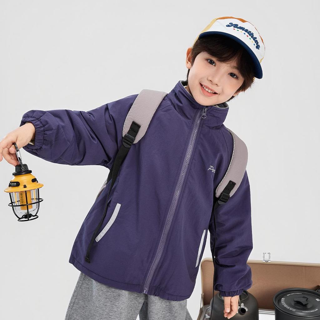 Boys' Fleece-Lined Jacket - Fairy Tale Memory, Autumn-Winter 2025 Collection, Medium-Large, Thickened Winter Wear.