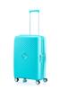 American Tourister SQUASEM Spinner 66 Expandable Suitcase, 66 Cm, Aqua Blue