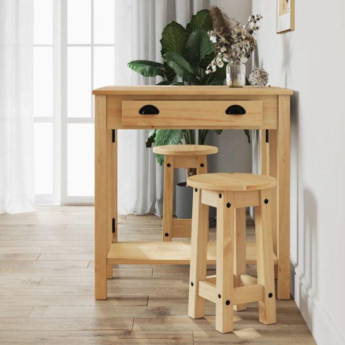 VidaXL Set of 2 Bar Stools, Pub Chair, Bistro Seat, Dining Room Kitchen Living Room Home Interior Furniture, 4005699